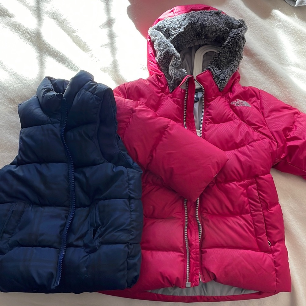Northface Toddler Girls Polar Down Parka + ON Vest